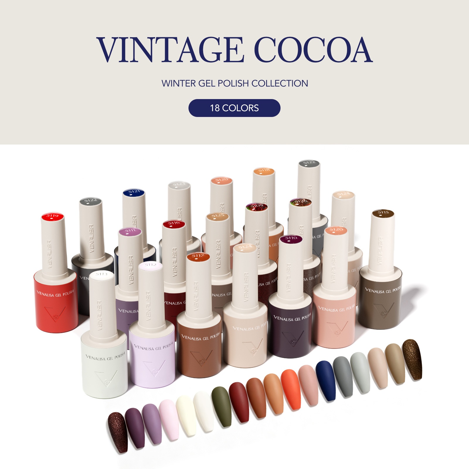 VENALISA V7 ジェルネイルポリッシュ 18色 秋冬 - Vintage Collectible Bottles のレビューと価格