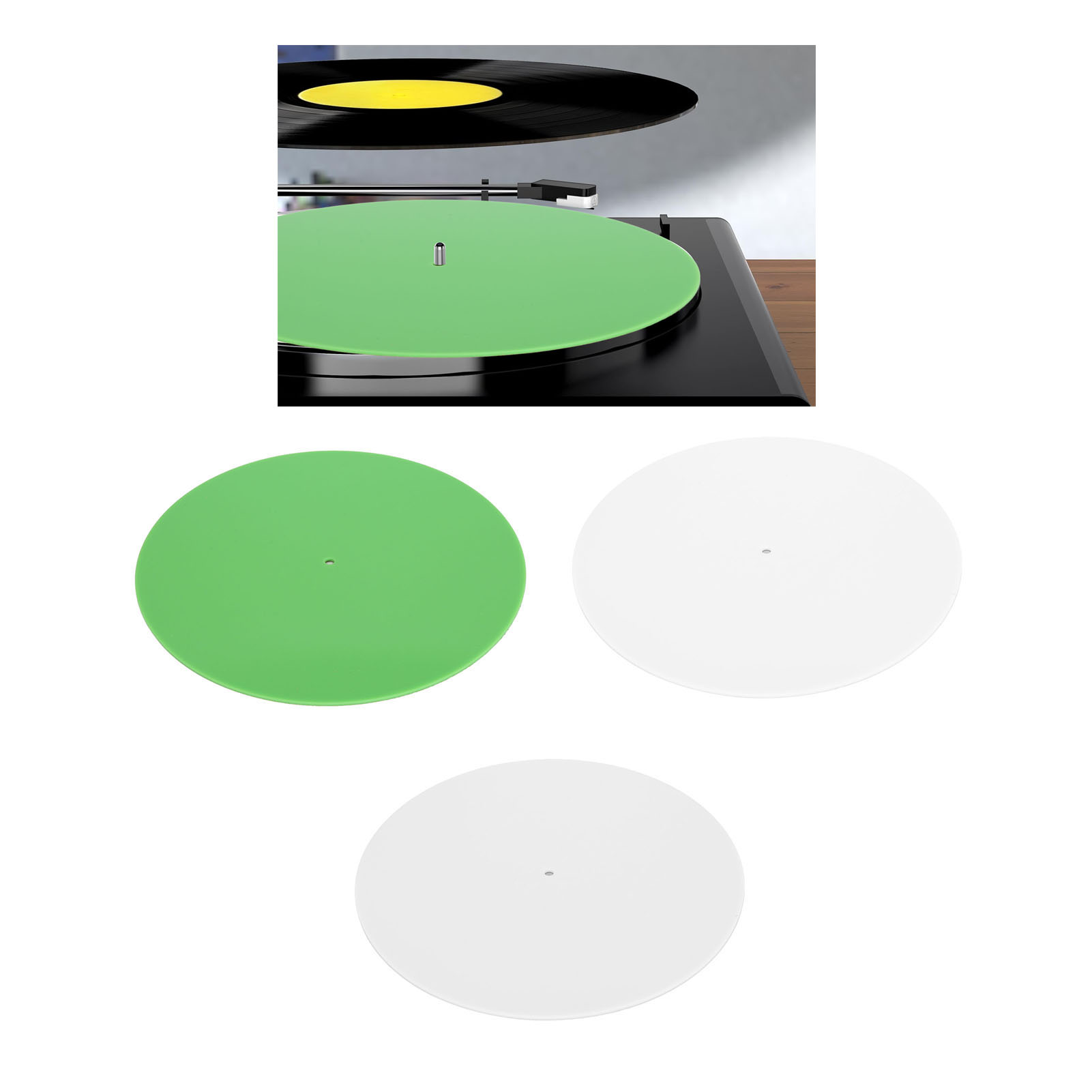 プレコードプラッタースリップマット、アクリルターンテーブル、 - Vinyl Record Cleaner のレビューと価格