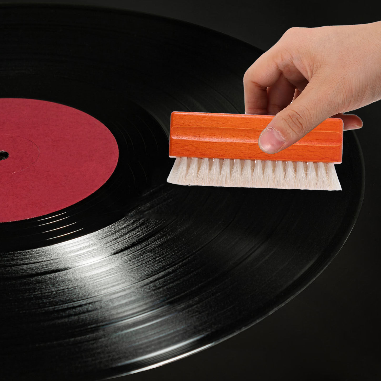 2本セットのレコードクリーニングブラシキット。ブナ材のハンド - Vinyl Record Cleaner のレビューと価格