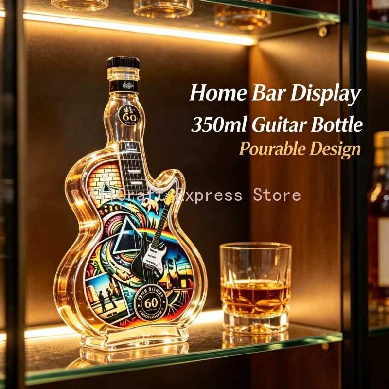 ヴィンテージロックスタイルギターアックス型350ml空ボトル - Vintage Collectible Liquor Bottles のレビューと価格