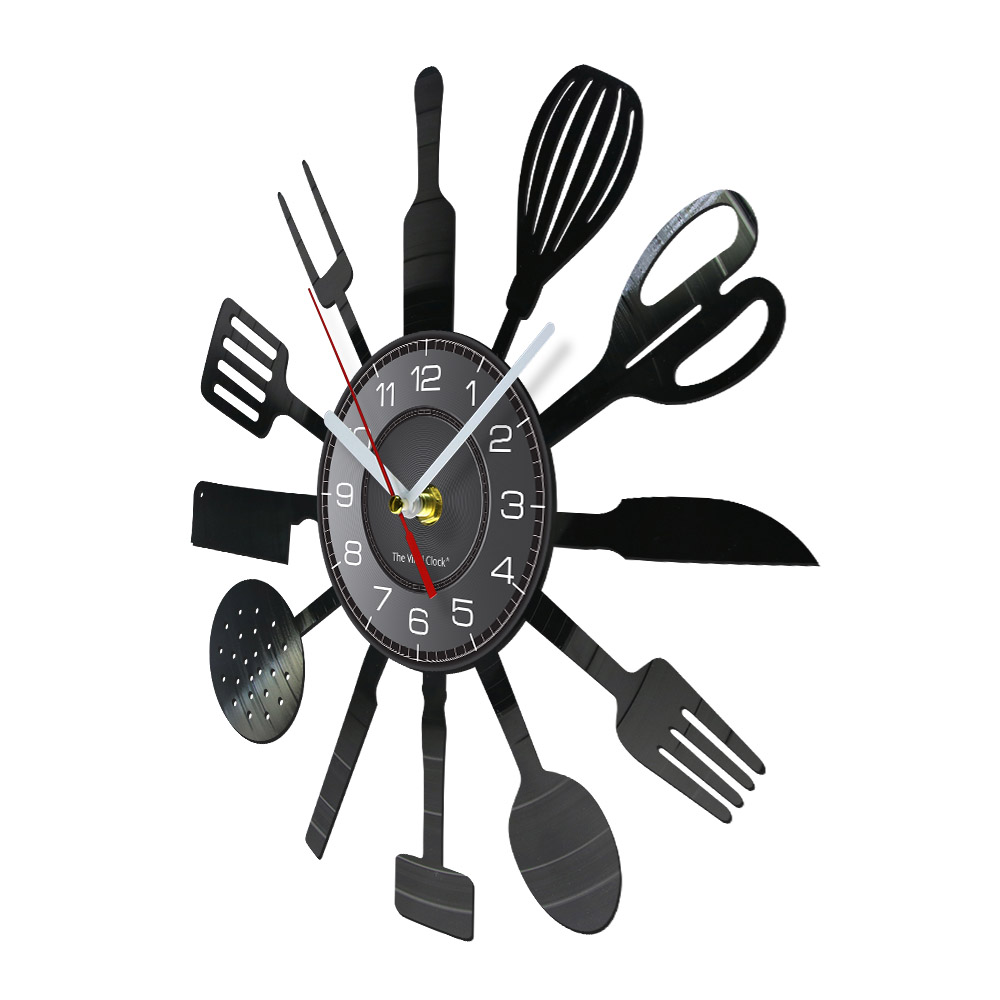 ヴィンテージキッチンカトラリービニールレコード壁時計スプーン - Vintage Collectible Spoons のレビューと価格